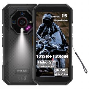 Ulefone Armor X32 Smartphone 2025, MTK G91 12Go+128Go/2To 48MP+20MP Vision Nocturne, 5.65'' Corning Glas Antichoc Smartphone Actualisable Android 15 Dual Sim/NFC 2Ans Garantie- Noir - Neuf