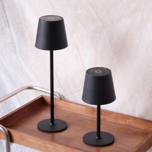 Ulteronixshop-Lampe De Table Sans Fil Rechargeable 3000k/4000k/6500k Blanc Chaud/Froid Dimmable Led Lampe De Table,Convient Pour L'int&eacute;rieur Et L'ext&eacute;rieur Rechargeable Usb-C Mat&eacute;riau M&eacute;tallique, Noi - Neuf