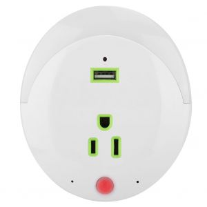 Prise intelligente Wi-Fi 1080p avec camera et alarme de gaz, prise UE 110-240 V - Neuf