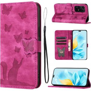 Kal-Housse Protection Pour Honor 200 Lite 5g 2024 6.7 Pouces Matériau En Cuir Pu Coque Honor 200 Lite Avec Fentes Pour Cartes Coque Honor 200 Lite Rose - Neuf