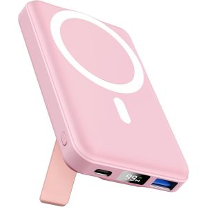 Hui-Batterie Externe Mag-Safe,10000mah Power Bank Magnetique Sans Fil Pd 22.5w Charge Rapide Powerbank Usb-C Pliable Chargeur Portable Compatible Avec Iphone 16/15/14/13/12/ Pro/Mini/Pro Max - Neuf