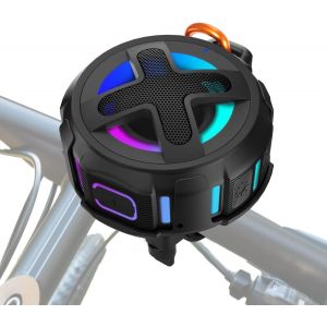 CPWO-Amélioré,Enceinte Vélo Pro,Avec Support De Guidon,Bluetooth V5.4,Ipx7 Étanche,Boîtier En Silicone,Navigation De Diffusion,Bassup 10W,Autonomie 15-24H,Crochet,Accessoires De Bicyclett M - Neuf