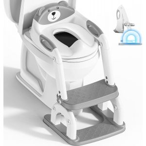 Chenquansarl-Reducteur Toilette Enfant¿Améliorées Adaptateur Toilette Pour Enfants Garçons Et Filles¿2 En 1 Rehausseur Toilette Enfant¿Réglable En Hauteur Et Portable¿Tabouret D'escalier - Neuf