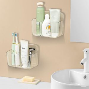 Étagère Salle de Bain, 2 pièces Étagère de Douche sans perçage pour Montage Mural d'étagères de Salle pour Salle de Bains et Cuisine (Petit Panier*2) - Neuf