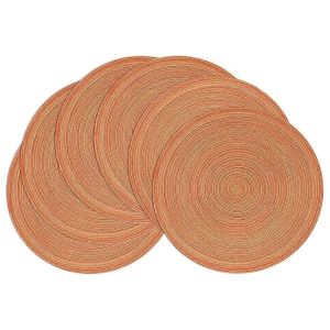 6pcs Rond Tress&eacute; Sets De Table Ensemble De 6 Sets De Table Circulaires Lavables 15 Pouces Sets De Table Pour Table &Agrave; Manger - Neuf