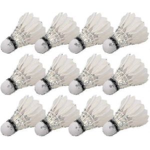 Ballon De Badminton,12pcs Professional Shuttlecock Feather Ballons De Badminton Pour L'entra&icirc;nement De Badminton - Neuf