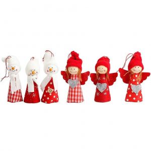 D&eacute;corations De No&euml;l 3pcs Ange En Tissu Pendentifs Pour Le Bureau De La Maison, L'&eacute;cole Et Le Caf&eacute; Des D&eacute;corations Avec Des Couleurs Assorties Et De La Qualit&eacute; Certifi&eacute; - Neuf