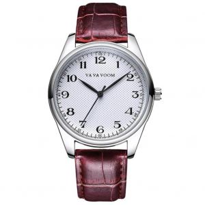 Vava Voom Hommes Homme A&icirc;n&eacute; Messieurs Mouvement Quartz Montres Montres-Bracelet (Noir + Marron) - Neuf
