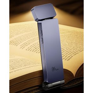 Lampe De Lecture, Rechargeable, Pour Lire Au Lit, Lampe Led Ultra L&eacute;g&egrave;re Avec 3 Couleurs Ambr&eacute;es Et Gradation En Continu Pour Lire La Nuit Pour Les Amateurs De Livres, Les Enfants, Violet - Neuf