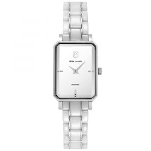 Montre Femme Ariane Argent&eacute; Cadran Blanc Bracelet Acier C&eacute;ramique Blanc 12 Mm - Neuf