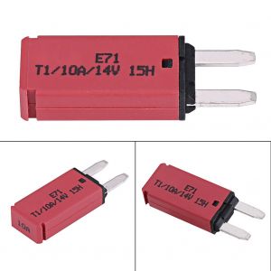 Disjoncteur miniature a fusibles a lame a reinitialisation automatique 14 V CC pour voiture, camion, bateau, camping-car, 10 A, rouge - Neuf