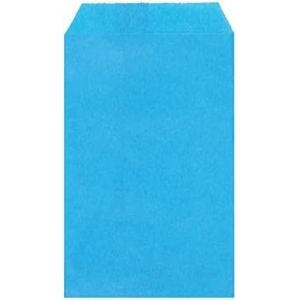 Bleu Ciel Plat Moyen Papier Sulfurisé Sacs 3"" X 5"" (8 X 13,3cm) Paquet De 100-Boulangerie Biscuits Bonbons Dessert Chocolat - Neuf