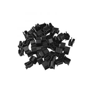 Montage de câble Panneau solaire Clip 2 lignes 50pcs Pinces Support Isolé Fil PV Plastique Résistant à la température Extérieur de haute qualité - Neuf
