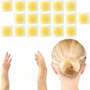 Kal-35 Pièces Filets À Cheveux, Filet Chignon, Filets Cheveux Invisible Filet À Cheveux Élastique, Pour Chignon Fixant Des, Ballet, Danse, Infirmière (Or) - Neuf