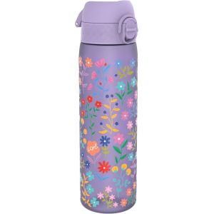 Gourde Isotherme Inox, 500ml, Anti-Fuite, Facile &Agrave; Ouvrir, Verrouillage S&eacute;curis&eacute;, Lavable Au Lave-Vaisselle, Poign&eacute;e De Transport, Facile &Agrave; Nettoyer, Acier Inoxydable, Fleuri Diss&eacute;min&eacute; - Neuf
