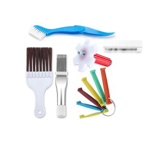 Kit de nettoyage des ailettes de climatiseur avec brosses et redresseurs pour le nettoyage du condenseur - Neuf