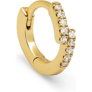 Kal-Boucles D'oreilles Uniques En Zirconias. Argent Sterling 925 Ou Laiton Plaqué Or 18 Kt, Ornées De Zirconias. Bijoux Pour Femme. - Neuf