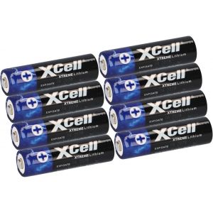Xtreme Lot de 8 piles au lithium AA Mignon FR6 L91 XCell haute capacité Extrêmement légères Environ 700 % de puissance en plus - Neuf