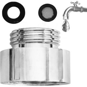 Réducteur de filetage intérieur 3/4"" vers filetage extérieur 1/2"" avec 1 coussinet en caoutchouc,adaptateur 3/4 vers 1/2,réducteur hexagonal pour raccord de tuyau - Neuf