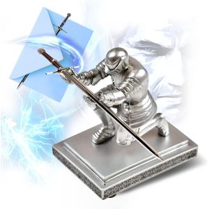 Asfasfq-Witcher Ouvre-Lettre Avec Support De Chevalier Geralt De Riva En Acier, Porte-Stylo Chevalier En Résine, Épée Miniature - Neuf