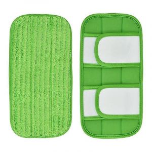 2PCS Wet/Dry Flat Mop Cloth Microfibre Mop Floor Mop Remplacement Pour Swiffer Sweeper Lavable en machine Facile à remplacer - Neuf