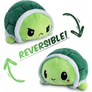 SSRGV Tortue Double Face Peluche Heureuse Triste Tortue Moelleux Mignon Mini Peluche Tortue Pour Tous Les Âges Vert - Neuf