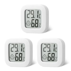 Thermom&egrave;tre Hygrometre Interieur, 3PCS Mini Thermom&egrave;tre Hygrom&egrave;tre Int&eacute;rieur Digital &agrave; Haute Pr&eacute;cisio,Thermom&egrave;tre Pr&eacute;cis et Hygrom&egrave;tre pour La maison,Le bureau,Les Reptiles,La P&eacute;pini&egrave;re - Neuf