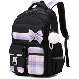 Cartable Fille Primaire, Sac &Agrave; Dos Scolaire College &Eacute;tanche Daypack Pour Adolescentes, Cartable Kawaii &Agrave; Carreaux Pour Filles De 9 &Agrave; 16 An Pour Les Voyages - Neuf