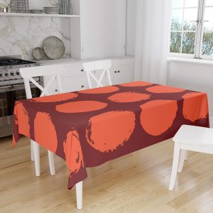 Sjzg-, Anti-Moisissure, S&eacute;chage Rapide, R&eacute;sistant Aux Taches, Lavable En Machine, 100% Polyester Nappe De Table, Bordeaux Orange, 140 X 160 Cm - Con&ccedil;u Et Fabriqu&eacute; En Turquie - Neuf