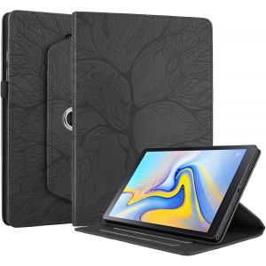 Coque Pour Samsung Galaxy Tab A 10.5 2018 Sm-T590/T595 &Eacute;tui Support Rotatif &Agrave; 360 Degr&eacute;s Pu Cuir Housse De Protection Avec Porte-Pencil Pour Galaxy Tab A 10.5 Pouces 2018 Noir - Neuf