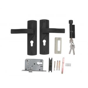 Ensemble de serrure &agrave; levier de porte universelle en acier au mangan&egrave;se avec cl&eacute;s - Neuf