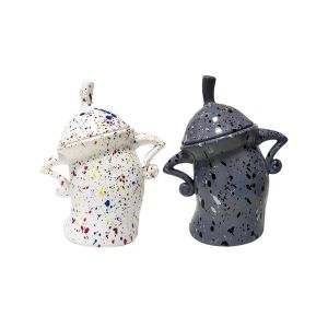 Lot De 2 Bo&icirc;tes De Conservation Alimentaires Grises Et Color&eacute;es Avec Couvercle - Neuf