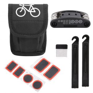 Kit D'outils De Reparation De Pneus De Velo Pliable 16 En 1, Multifonction, Avec Pied-De-Biche - Neuf