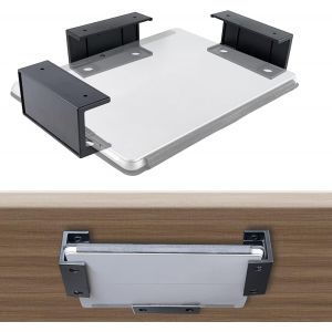Supports Multifonctionnels sous Le Bureau-Rangement pour Ordinateur Portable,Tablette,Clavier etc. Gagnez de l¿Espace et Améliorez Espace de Travail-Installation avec Vis ou Ruban Adhésif - Neuf