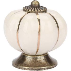 Bouton De Citrouille En C&eacute;ramique Alliage De Zinc En C&eacute;ramique R&eacute;tro Mignon Armoire Tiroir Poign&eacute;e Armoire Commode Meubles De Cuisine Chambre D'enfants Armoire Porte - Neuf