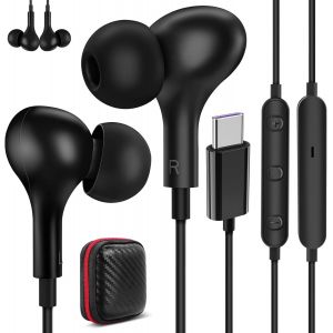 LORANKA-&Eacute;couteurs USB C pour Galaxy A56 A36 A35 A55 5G Samsung A54 A34 S25,Magn&eacute;tique Type C Casque Filaire avec Microphone Contr&ocirc;le du Volume pour iPhone 17 16 15 Pro Max Pixel 10 9 8 Xiaomi 15 14 i - Neuf