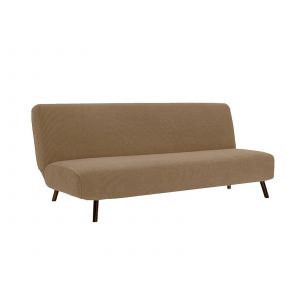 Housse Extensible Pour Canap&eacute; Sans Accoudoirs 120-145 Cm - Camel - Neuf