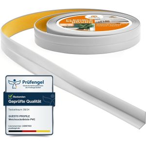Plinthe Souple Autoadh&eacute;sive-10 mm x 10 mm-Bande de finition en PVC pour cuisine,salle de bain-Bande d'&eacute;tanch&eacute;it&eacute; Flexible,Etanche,D&eacute;corative-5 m&egrave;tres-Gris Clair - Neuf