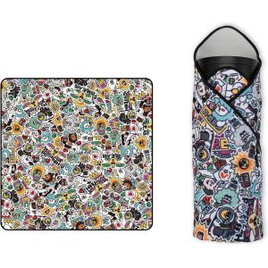 Protective Case for SLR Camera, Protective Cloth Cover, Anti-Scratch, Dust-proof, Camera Protective Wrap Cloth for Lens/DSLR / Camera Accessories, Multicolored, 45 x 45 cm, Pop Collage - Neuf