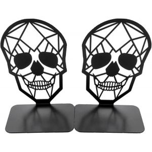 Serre-livres,Serre-livres en m&eacute;tal,Serre-livres pour enfants,Bureau,&Eacute;cole,Salon,Librairie et Biblioth&egrave;que 1 paire (noir) - Neuf