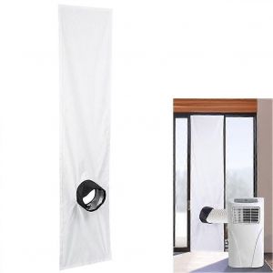 Climatiseur Portable Fen&ecirc;tre Seal Kit 200 cm 300 cm r&eacute;glage de la Tension de la Corde Imperm&eacute;able en Tissu pour Mobile Unit&eacute;s de l'AC Blanc - Neuf