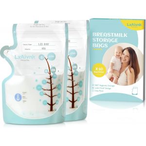 Lot De 60 Sacs De Rangement Pour Lait Maternel-226,8 G (60 Unit&eacute;s),Sacs De Stockage De Lait Maternel Sans Fuite,Design Fin Et R&eacute;sistant,Sacs Pour Lait Maternel Essentiels - Neuf