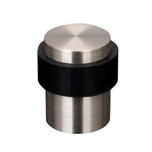 But&eacute;e de porte au sol en acier inoxydable avec amortisseur en caoutchouc - Neuf