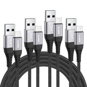 Usb C Fast Charge Cable [Pack Of 4, 1m+2m+2m+3m], Usb Type C Charger Cable For Samsung Galaxy S20 S21 S22 Plus Ultra S10 S10e S8 S9,A51 A71 A31 A52 A72,A41 A21 A21s A50 A44 0a70 ,A3 A5 2017 - Neuf