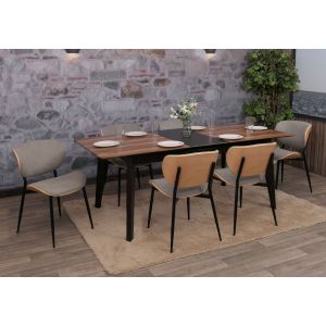 Lot de 6 chaises de salle &agrave; manger HWC-O45, bois courb&eacute; tissu (370g/m&sup2;) &Ouml;ko-Tex MVG-certifi&eacute;naturel, gris clair - Neuf