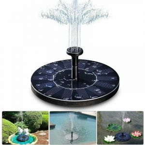 Fontaine solaire, pompe solaire de bassin 1,4 W, 4 effets, hauteur 16 cm, pompe solaire maximale, pompe de fontaine flottante solaire pour bassin de jardin ou fontaine d'aquarium, bain d'oiseaux - Neuf