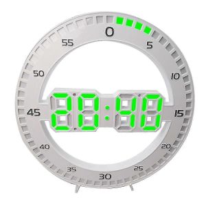 Horloge murale de salon 3D LED horloge murale portable horloge électronique écran portable sans saut - Neuf