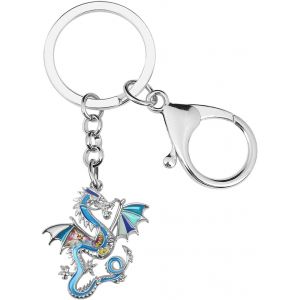 KAL-Porte-Clés Dragon Fantaisie En Émail Alliage De Zinc Dinosaure Bijoux Cadeaux Pour Femmes Filles Clé De Voiture Sac À Main Charms - Neuf