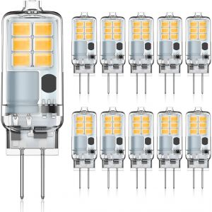 G4 Ampoules Led 1 W-1,5 W 150 Lumens 3000 K Blanc Chaud Ampoules Led,Ac/Dc 12 V G4 Mini Ampoules Équivalentes À 10 W 15 W Ampoule Halogène Non Dimmable Pas De Scintillement Lot De 10 - Neuf