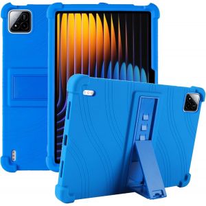 Étui Pour Xiaomi Pad 7/7 Pro 11.2"" 2024 Tablette Coque Arrière En Tpu Souple Bumper Housse, Étui De Protection En Silicone Antichoc Avec Coins Renforcés - Bleu - Neuf